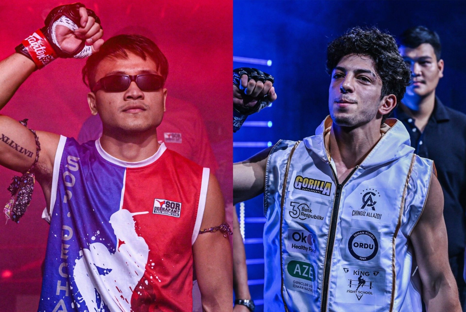 Jaosuayai (L) and Akif Guluzada (R) | Image by ONE Championship