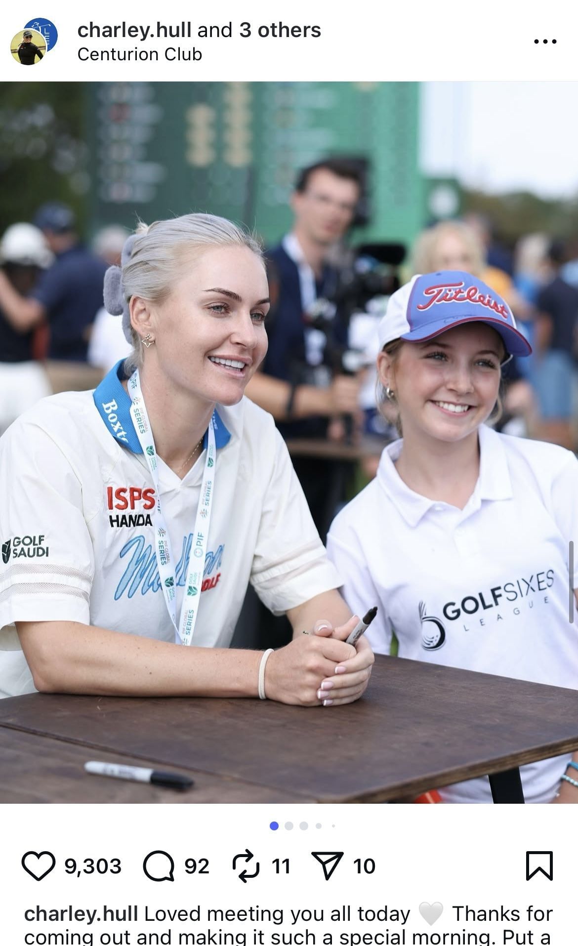 Image taken from Charley Hull&rsquo;s Instagram Feed _ Source: Instagram/@charley.hull