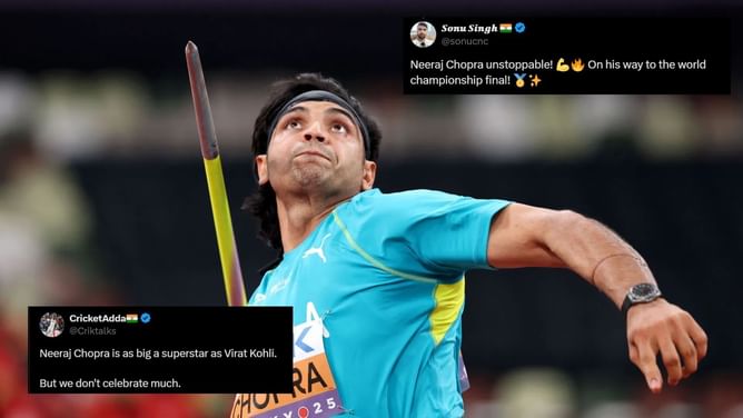 "Neeraj Chopra unstoppable" - Fans react as javelin star qualifies for World Athletics Championships 2025 finals