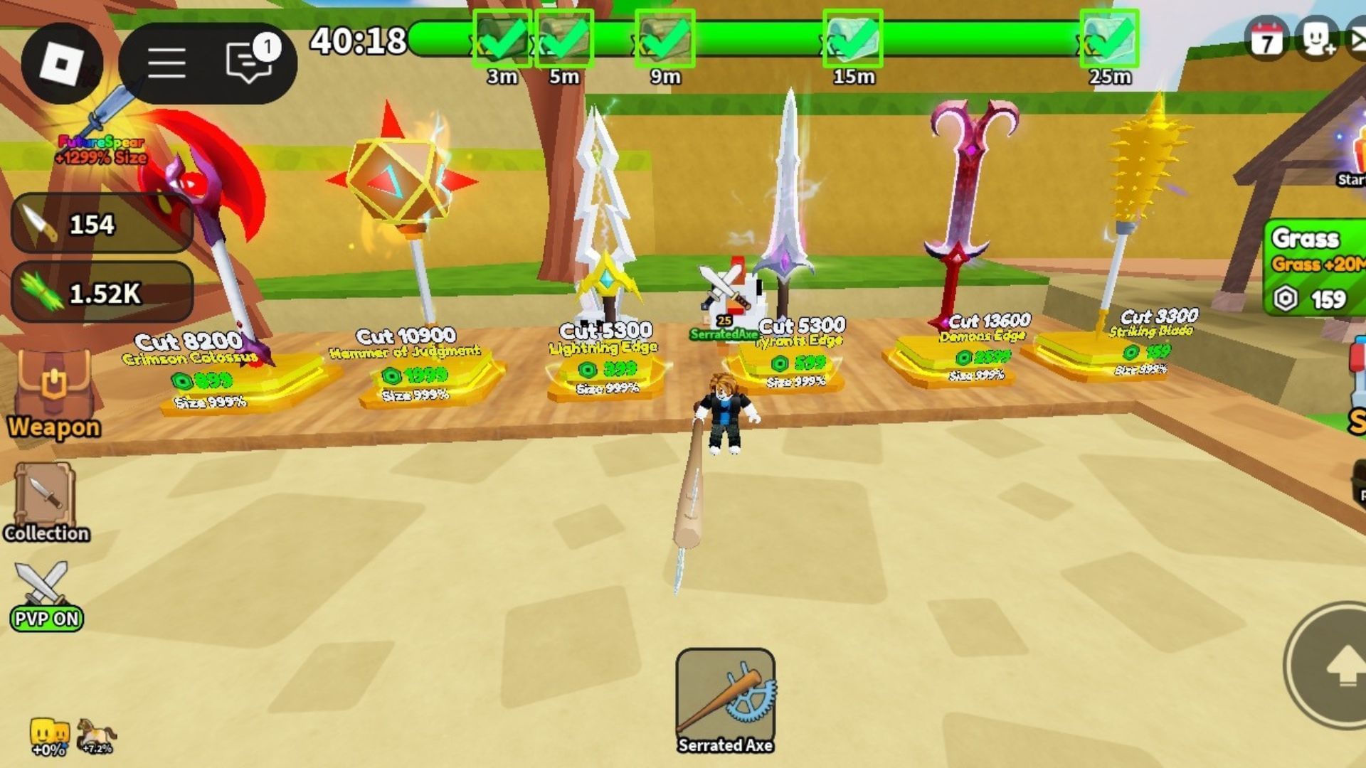 Powerful weapons in exchange for Robux (Image via Roblox)