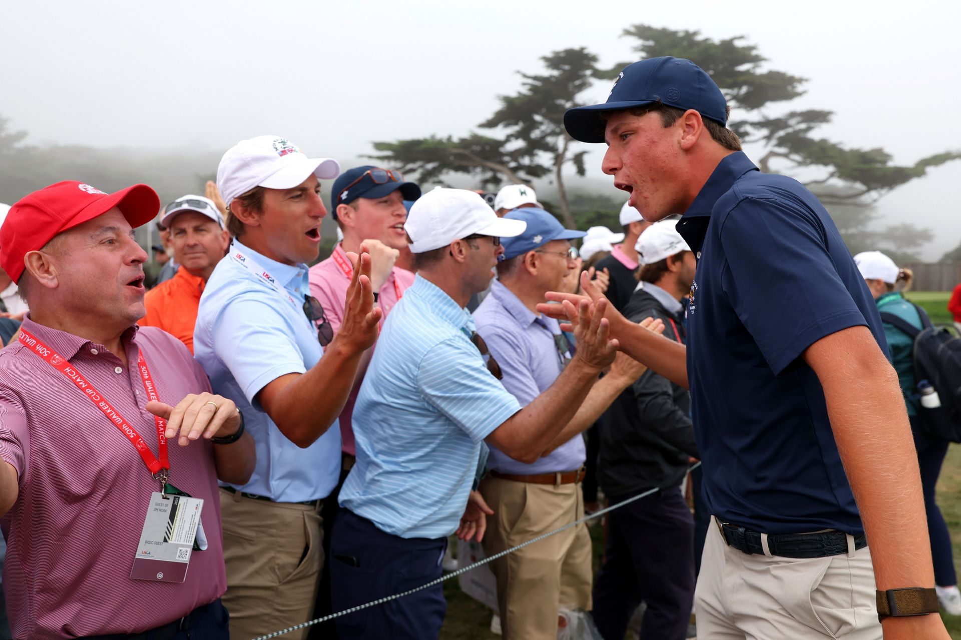 Mason Howell of Team US celebrates at the The Walker Cup (Image Source: Getty)