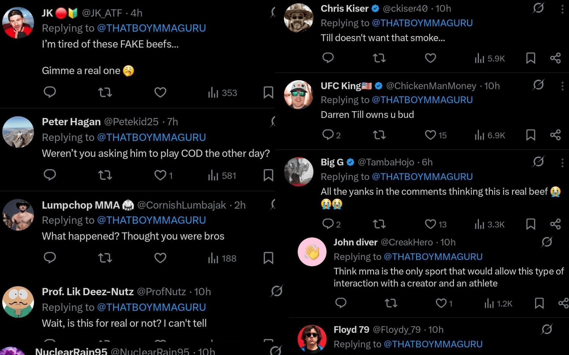 Fans&#039; reaction. [Screenshots courtesy: @THATBOYMMAGURU on X]