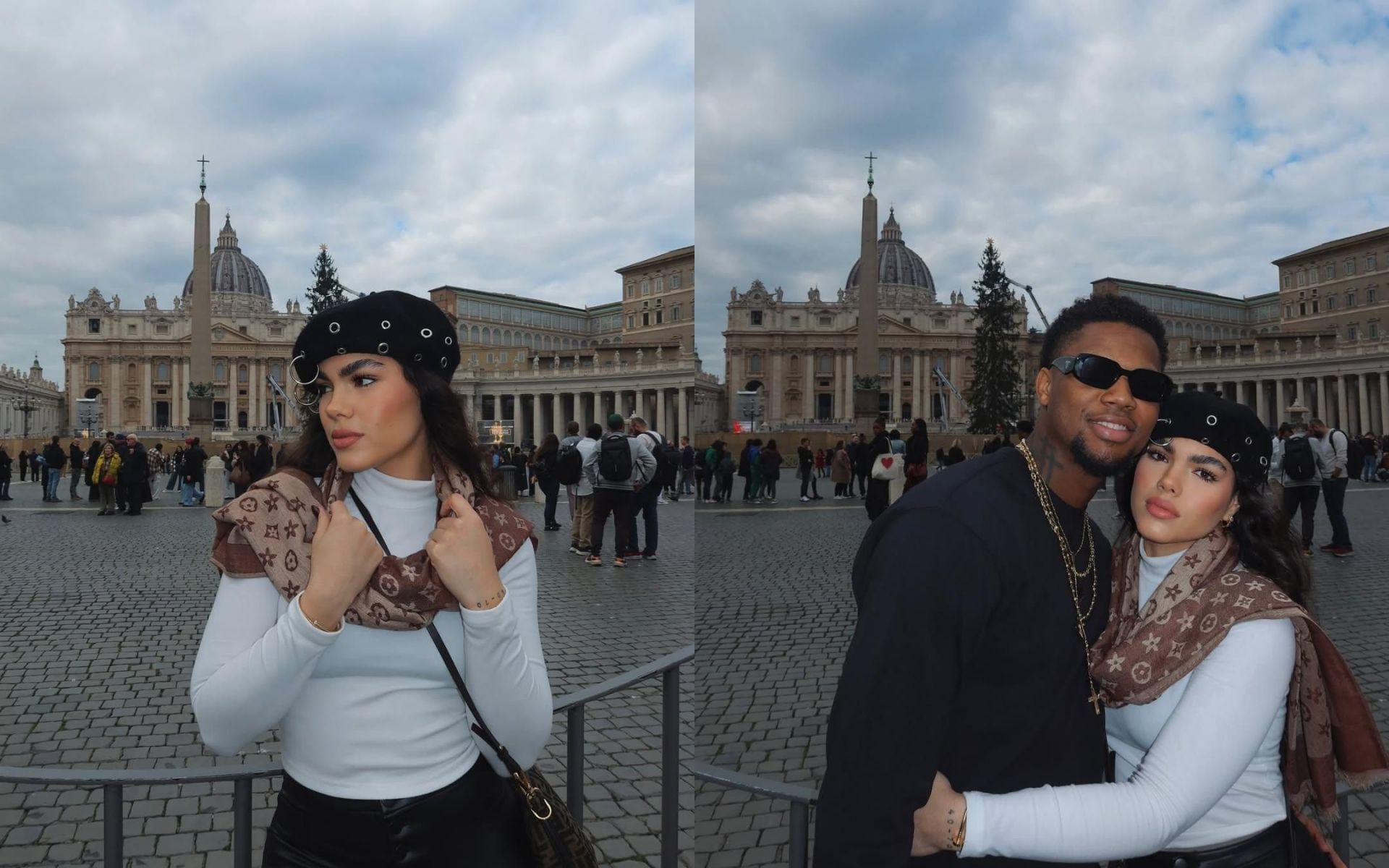 Ronald Acuna Jr. with wife Maria Laborde.(@marialaborde/Instagram)