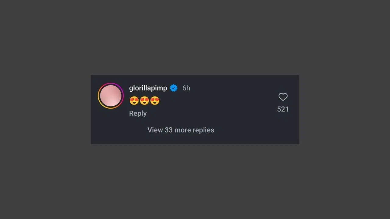 Glorilla comments on Ingram&#039;s birthday post. (Credits: @1ngram4/IG)