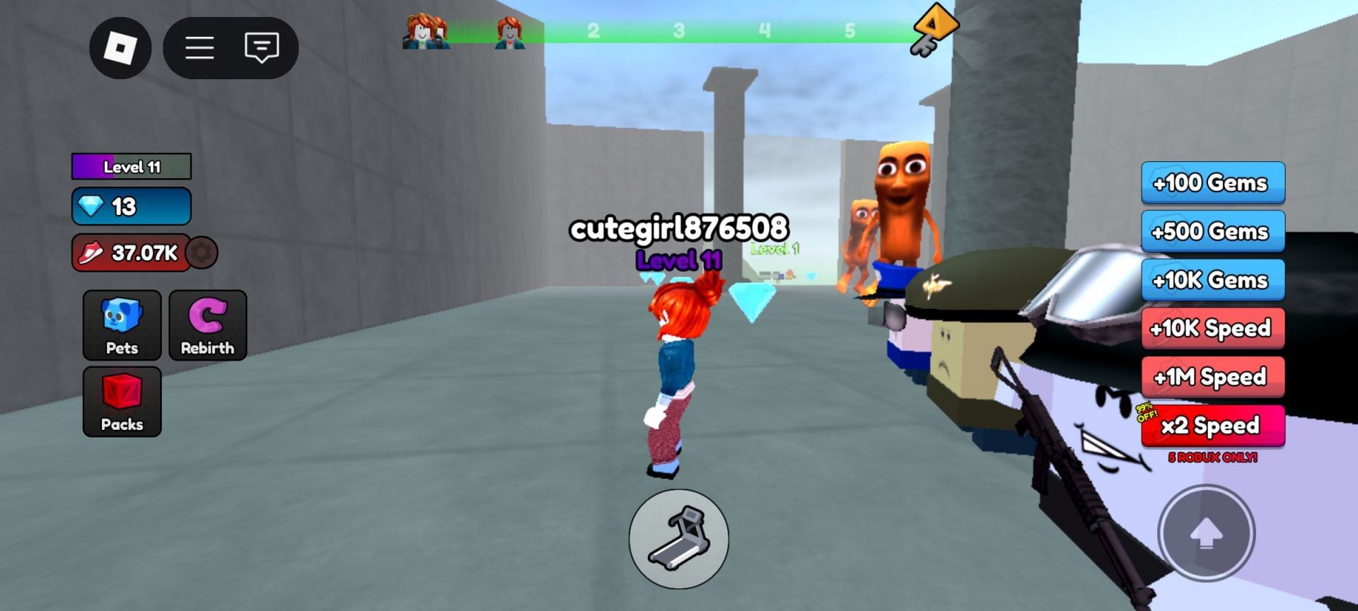 Inside the obby (Image via Roblox)