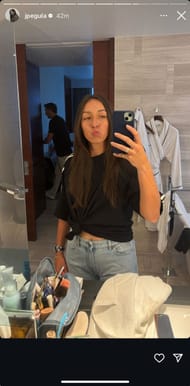 One of Pegula's Instagram Stories featuring a glimpse of husband Taylor, dated Sunday, August 31 (Source: Instagram/jpegula)