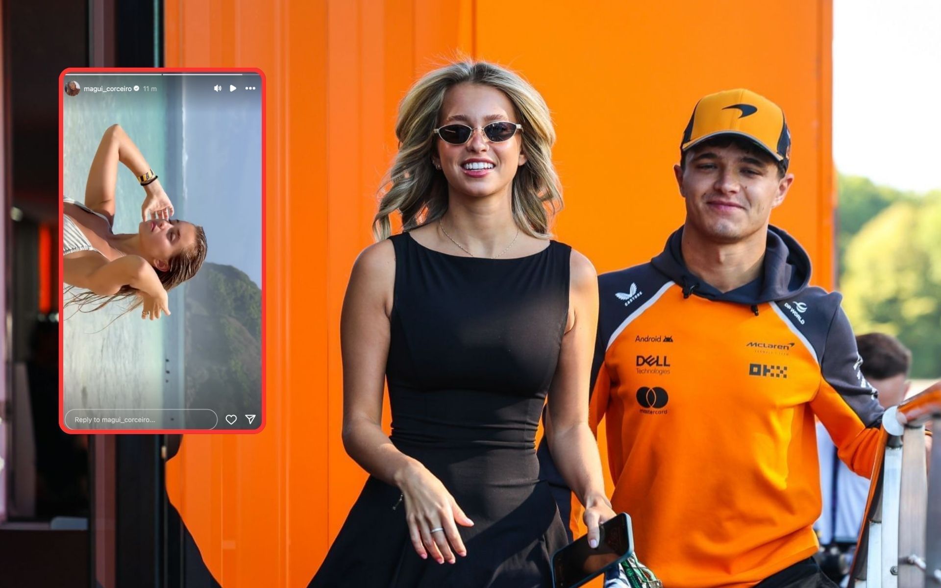 Margarida Corceiro and Lando Norris