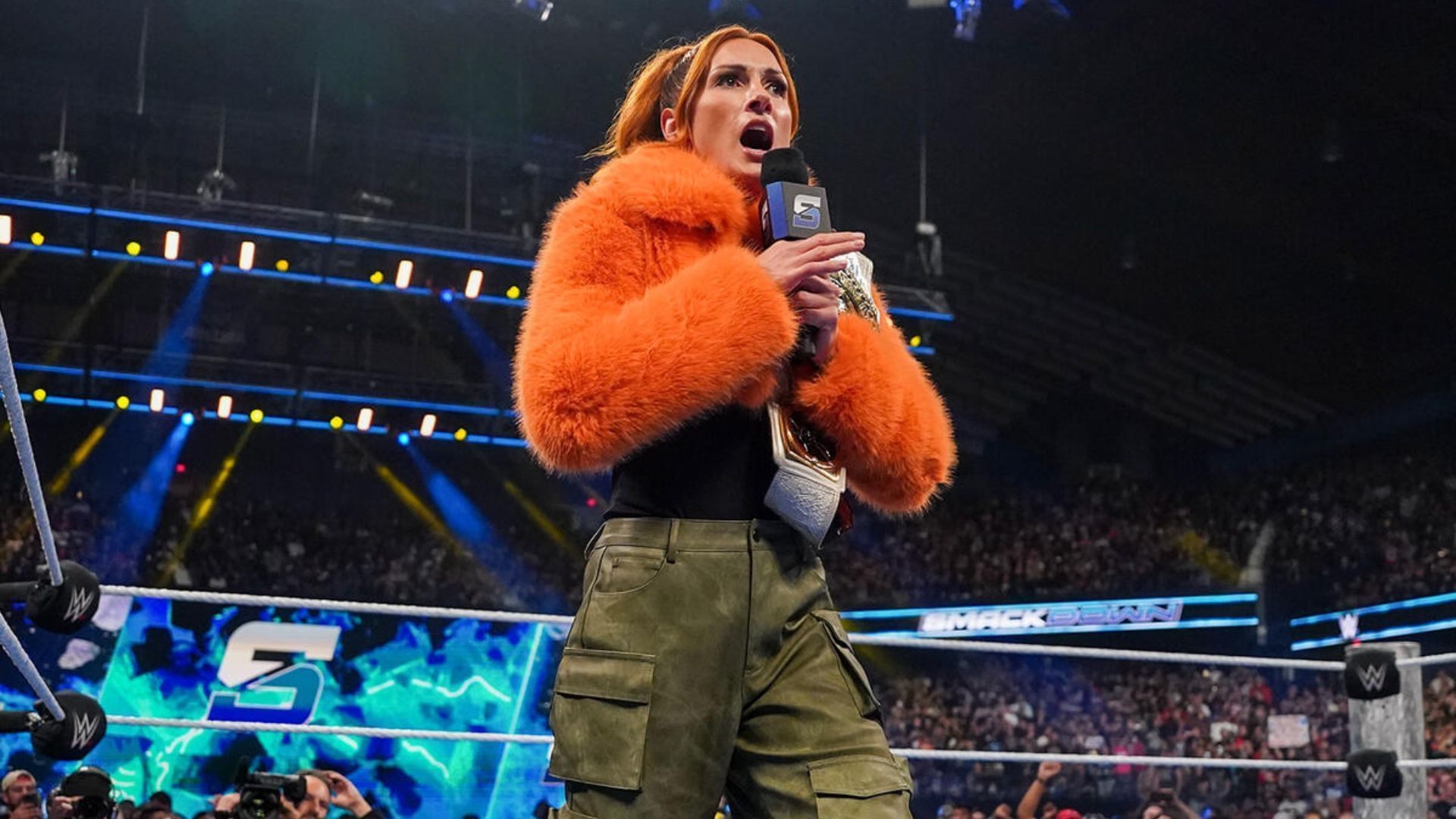 Becky Lynch during a promo segment on SmackDown [Image: WWE.com]
