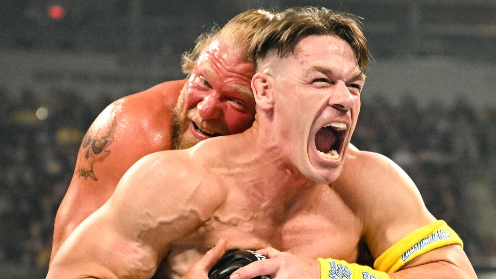 Brock Lesnar and John Cena at Wrestlepalooza [Image Credits: WWE.com]