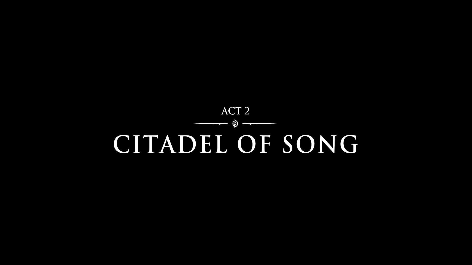 Hollow Knight Silksong Act 2 Citadel of Song cutscene.