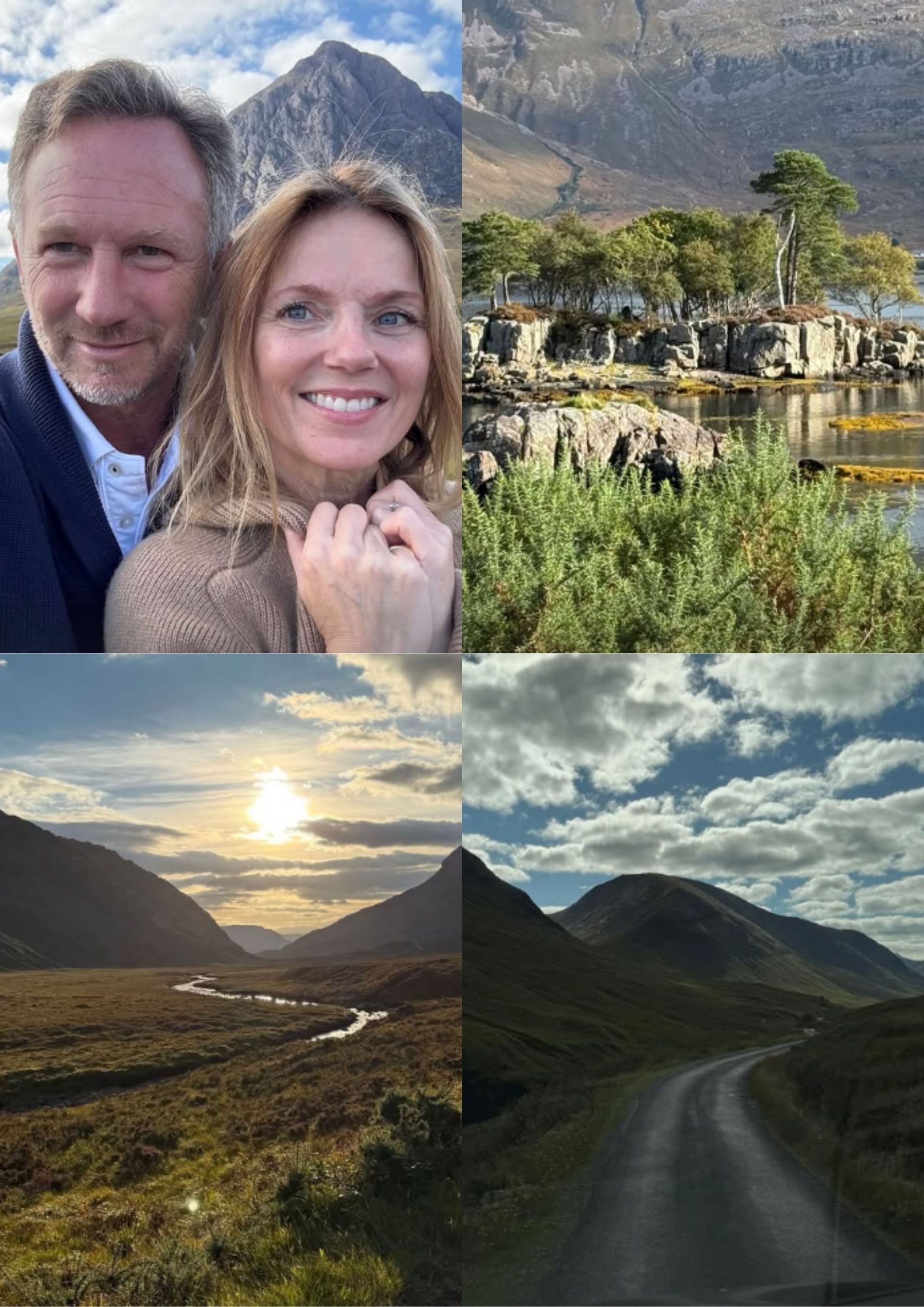 Christian Horner and Geri Halliwell spend their vacation in Scotland (@christianhorner on Instagram)