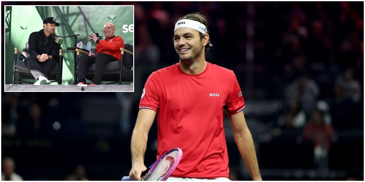 Taylor Fritz, Andy Roddick and Andre Agassi