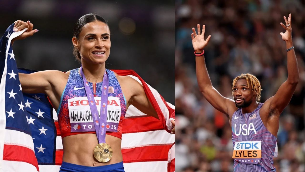 Sydney McLaughlin-Levrone and Noah Lyles on the sixth day of the World Athletics Championships 2025 (Image via: Both Getty)