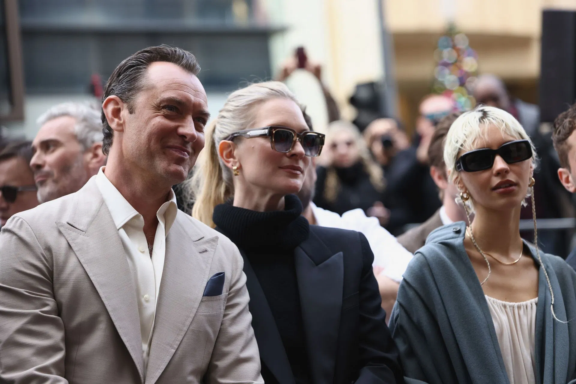 Jude Law with his wife, Philipa Coan, and daughter, Iris (Image via Getty)