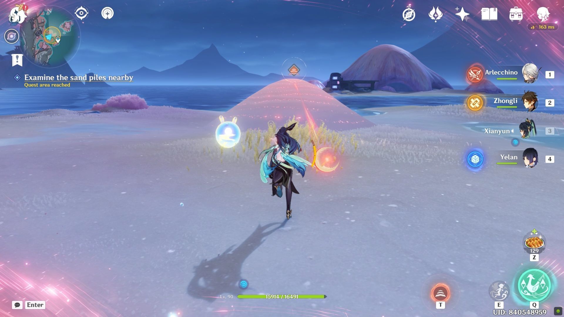 Remove the sand pile using kuuvahki energy (Image via HoYoverse)