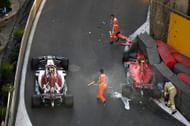 Charles Leclerc after crashing the Ferrari SF90 at the qualifying for the 2019 F1 Grand Prix of Azerbaijan - Source: Getty