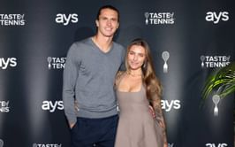 Alexander Zverev's girlfriend Sophia turns up the glamor in an all-white crop top outfit at the beach ahead of new reality show shoot