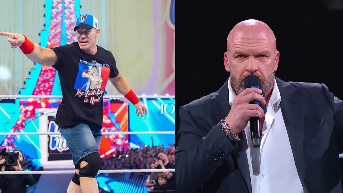 John Cena (left), Triple h (right) [Images via WWE.com &amp; WWE