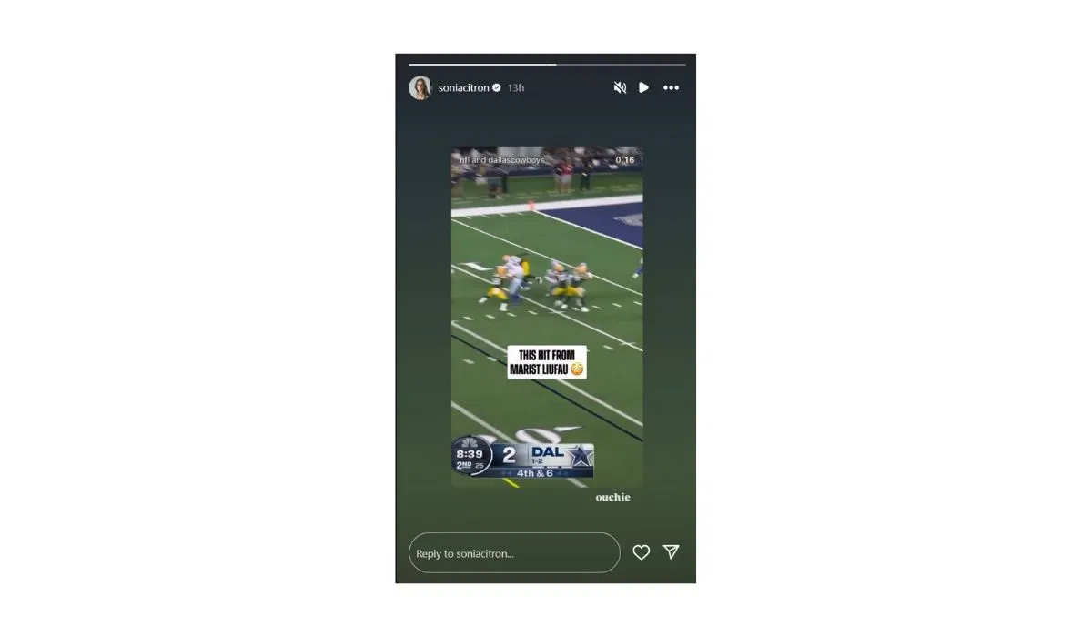 Sonia Citron responds to Marist Liufau&#039;s defensive play (Source: IG)
