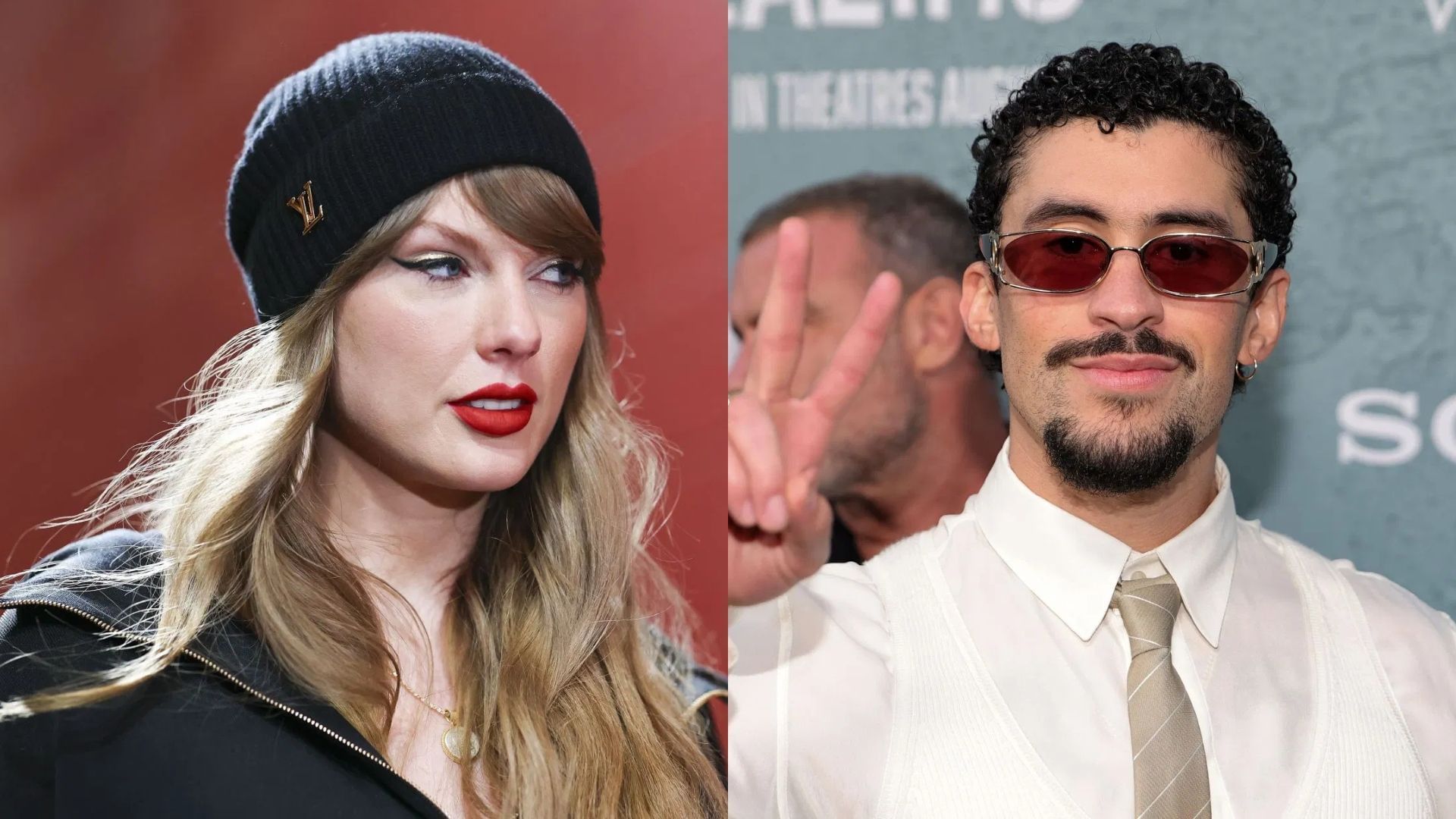 Bad Bunny, not Taylor Swift, will reportedly be the halftime performer at Super Bowl LX - via Getty/CMS