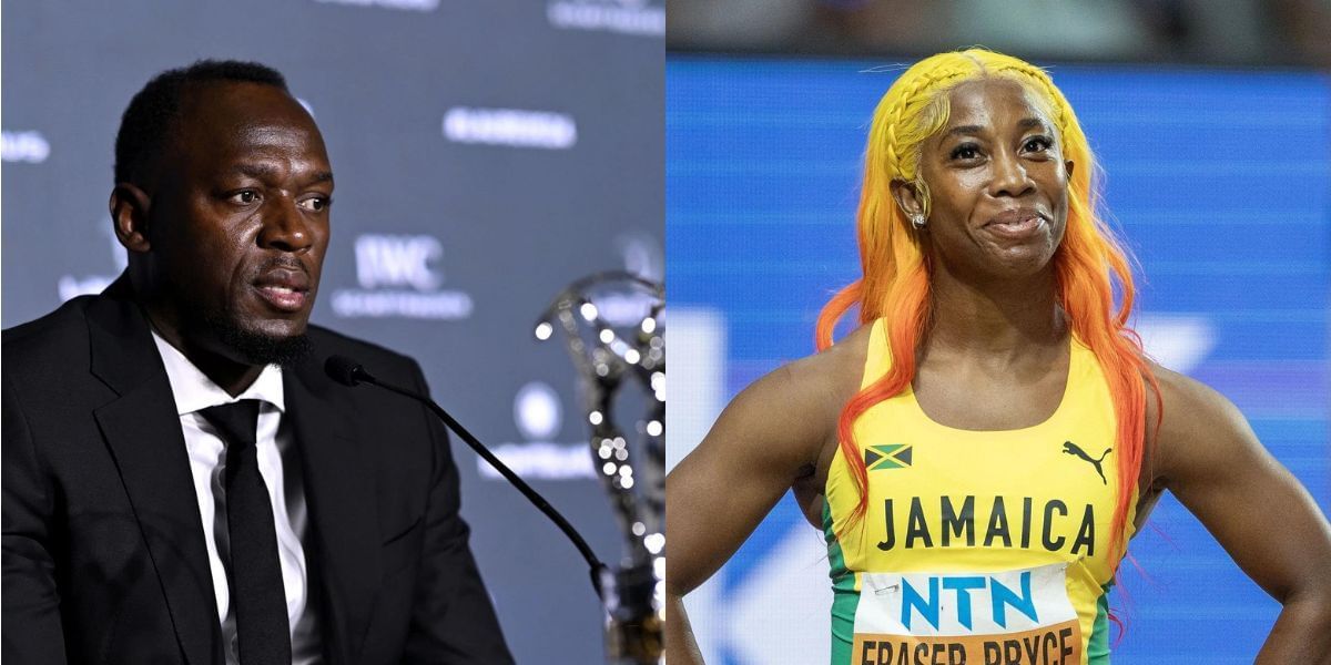 Usain Bolt (L) and Shelly-Ann Fraser-Pryce (R). PHOTO: Getty Images