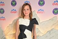Emma Watson in the evian VIP Suite at 2023 Wimbledon (Image via Getty)