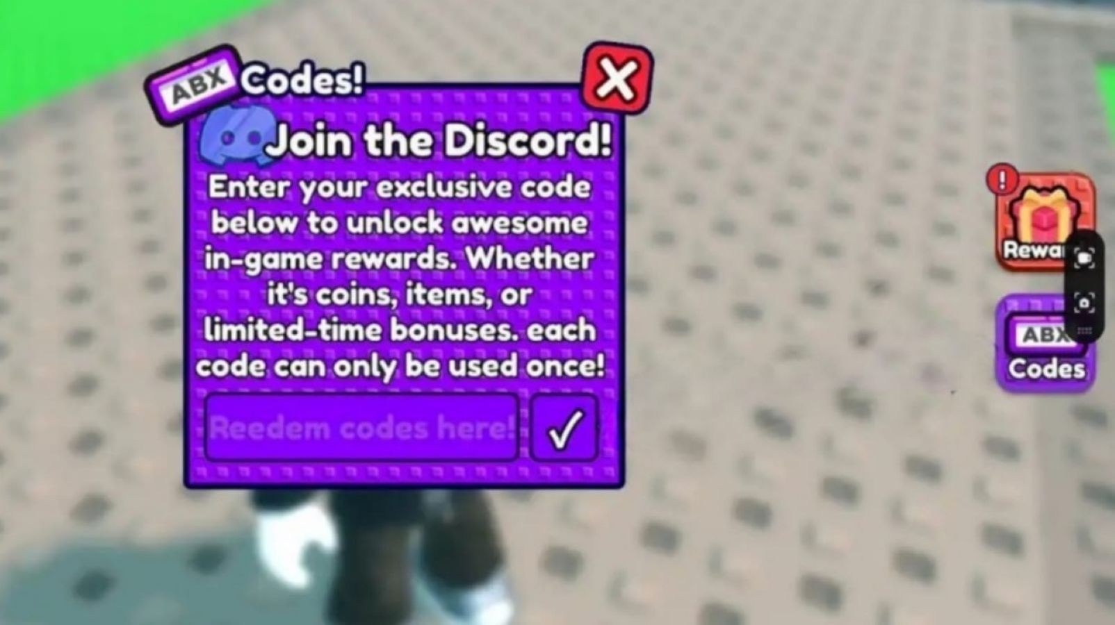 Redeem the code here (Image via Roblox)