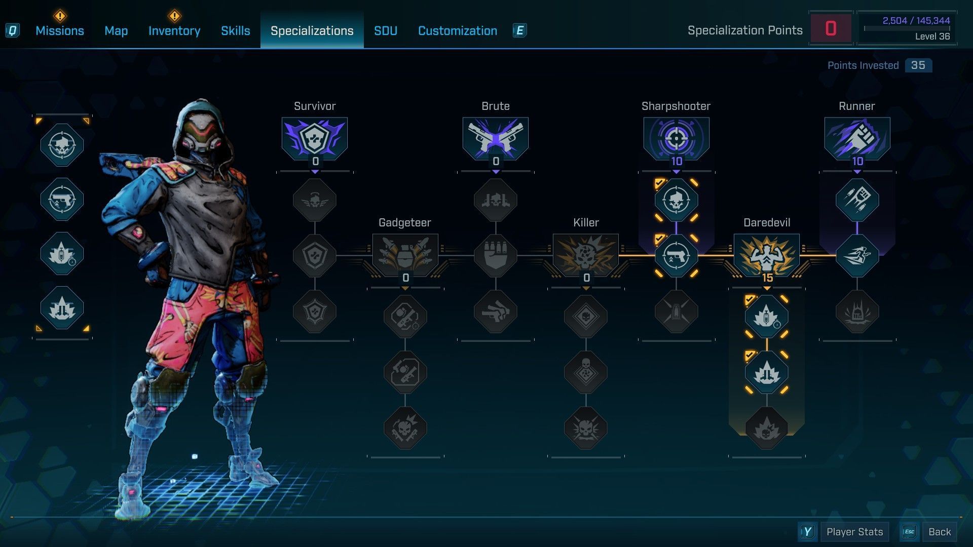 Specialization tree in Borderlands 4 (Image via 2K Games) 