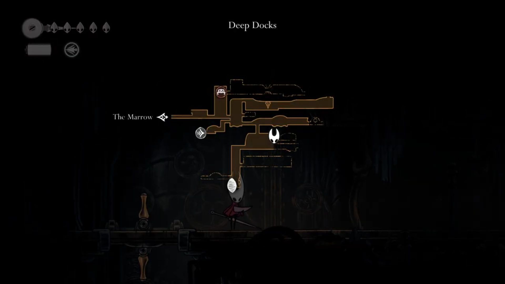 Forge Daughter&#039;s location in Deep Docks (Image via Team Cherry/ ZaFrostPet)