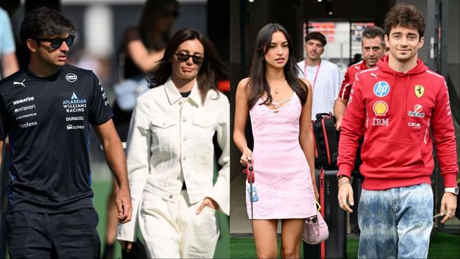 Charles Leclerc's girlfriend Alexandra Saint Mleux and Carlos Sainz's partner Rebecca Donaldson set fashion statement in the F1 Italian GP paddock