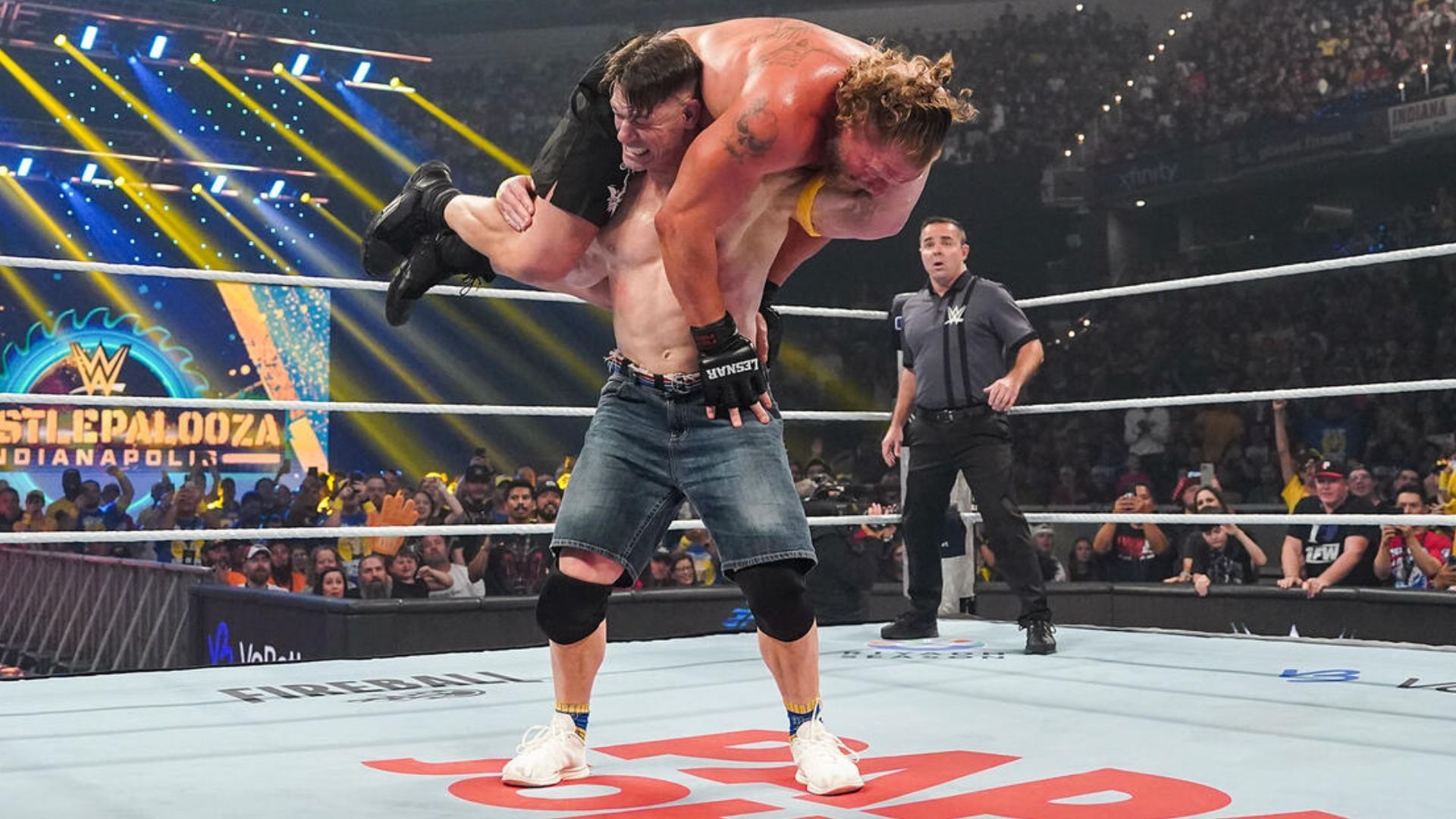 John Cena and Brock Lesnar at WWE Wrestlepalooza! [Image credit: WWE.com]