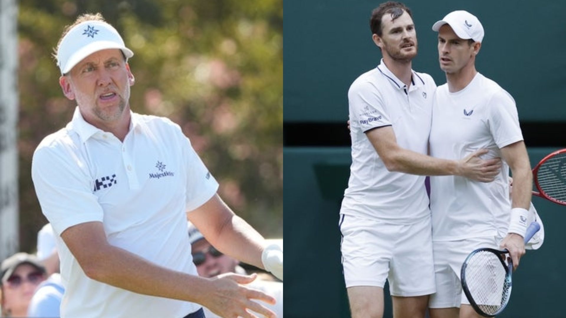 Ian Poulter, Andy Murray, and Jamie Murray (Image via Imagn)