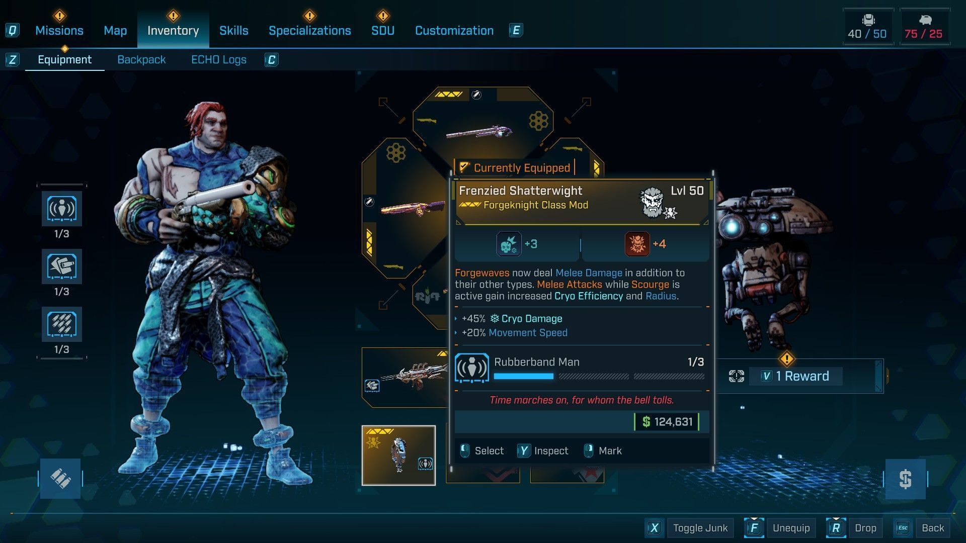 Use Shatterwight to increase melee and bonus Cryo damage (Image via 2K)