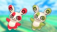 5 Pokémon brightest to catch Pokemon Go completely normal 7 Spinda and its bright variant (image through the Pokémon company)