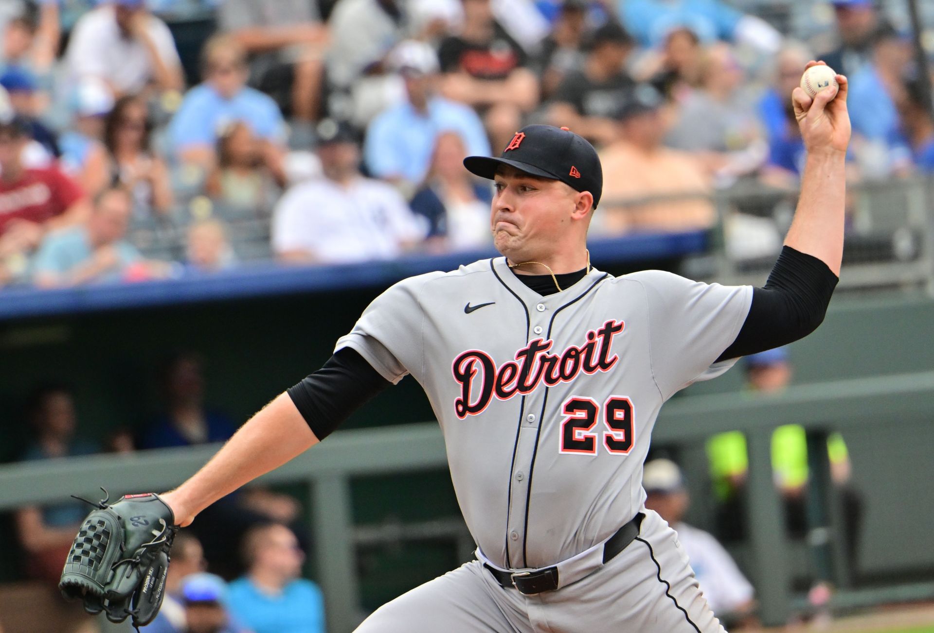 Tarik Skubal in action against the Kansas City Royals - Source: Getty