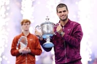 Carlos Alcaraz and Jannik Sinner at the 2025 US Open (Getty)