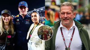 Max Verstappen's sister Victoria Verstappen celebrates with father Jos, for becoming the Belgian Rally Champion