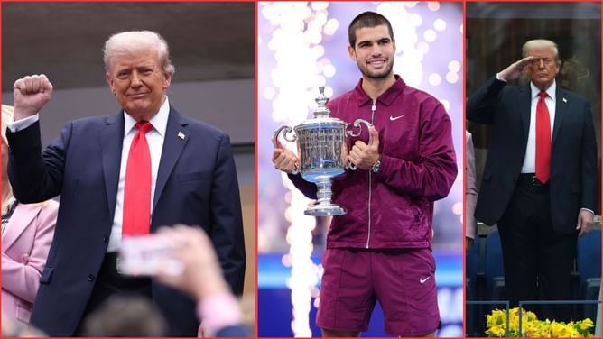 WATCH: All noteworthy moments from Donald Trump's US Open visit ft. loud boos, major delay & President's apathetic reaction to Carlos Alcaraz's win
