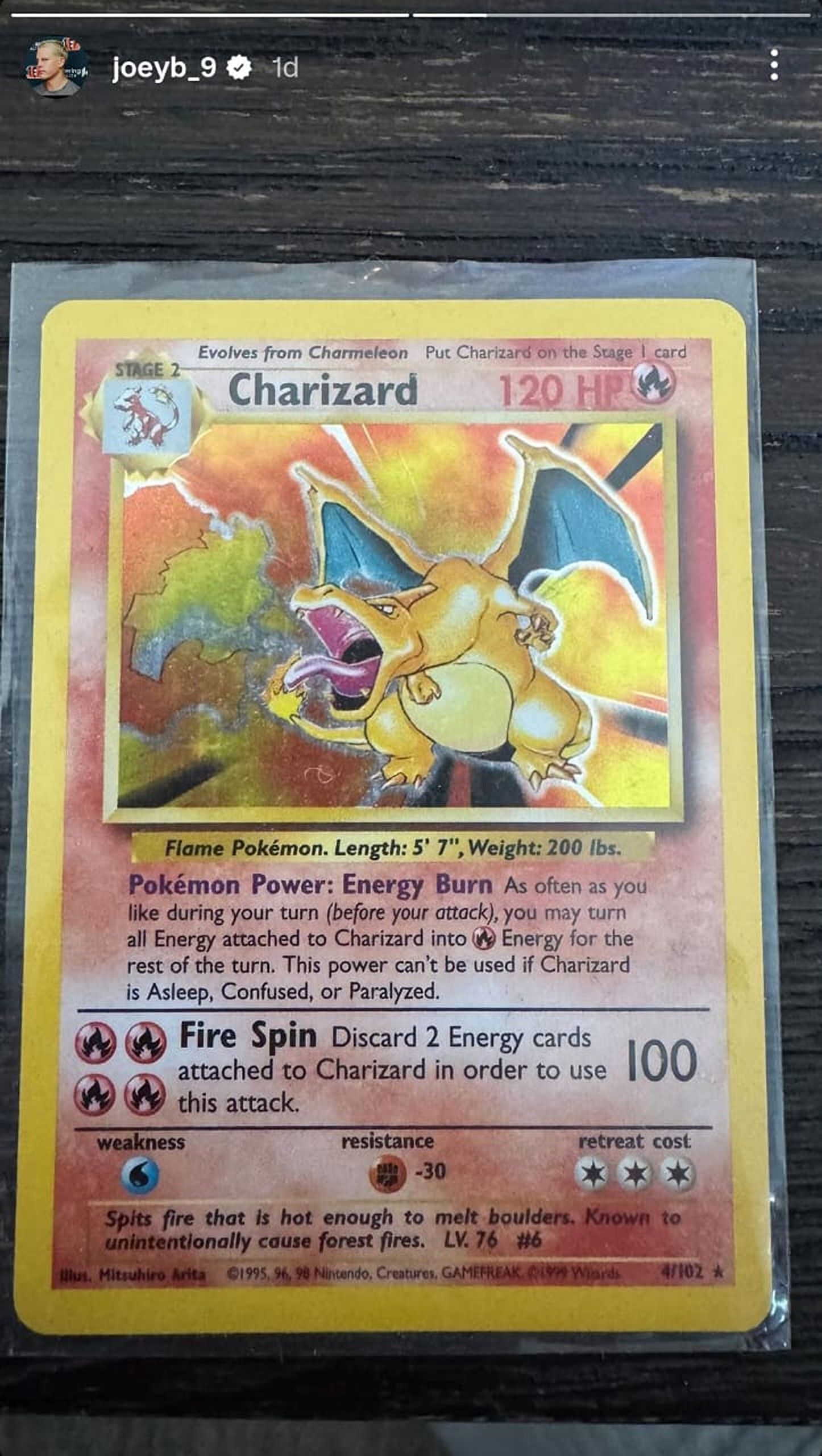 Joe Burrow shows off rare Charizard &amp; Alakazam Pok&eacute;mon card collection/@joeyb_9 Joe B