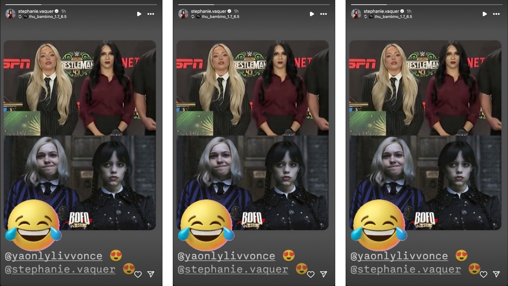 Morgan and Vaquer were at the press conference yesterday. [Image credit: Stephanie Vaquer on Instagram]