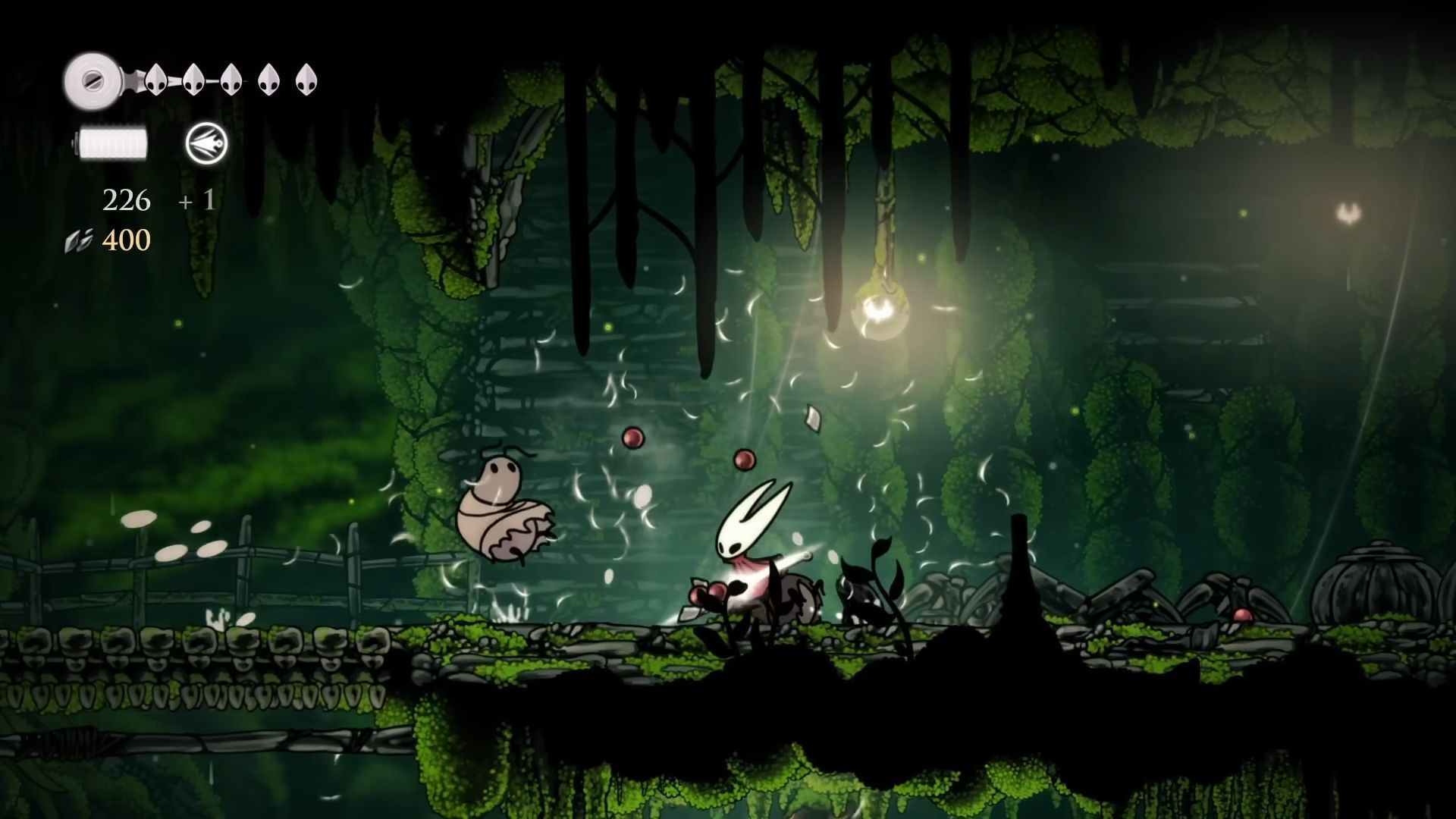 Enemy dropping Rosary (Image via Sportskeeda Gaming || Team Cherry)
