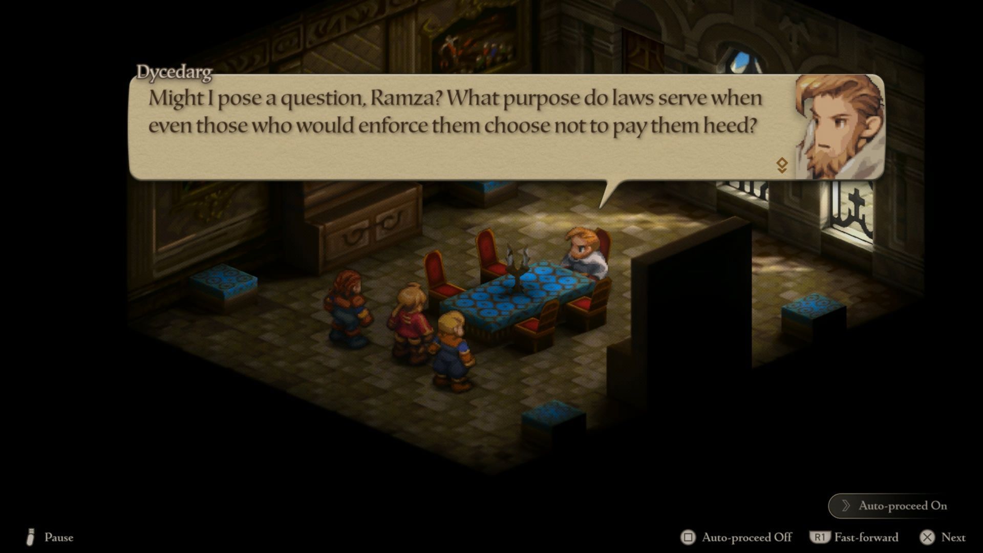 A solid question, even in 2025, from Dycedarg Beoulve (Image via Square Enix)