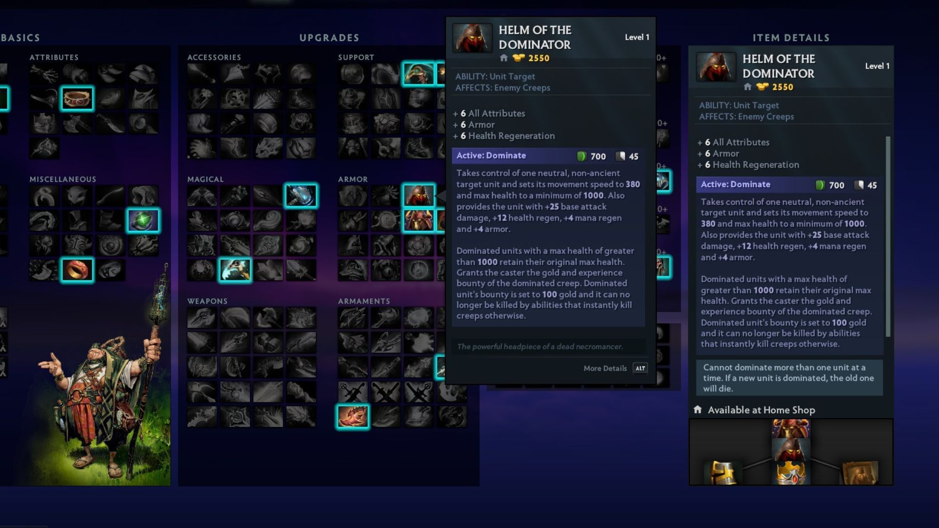 Helm of the Dominator is speculated to be nerfed in the next patch (Image via Valve)