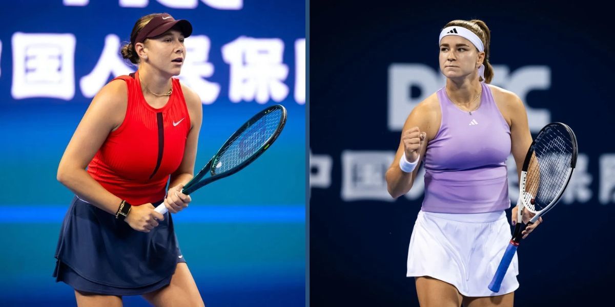 Amanda Anisimova (L) and Karolina Muchova (R) (Image Source: Getty)