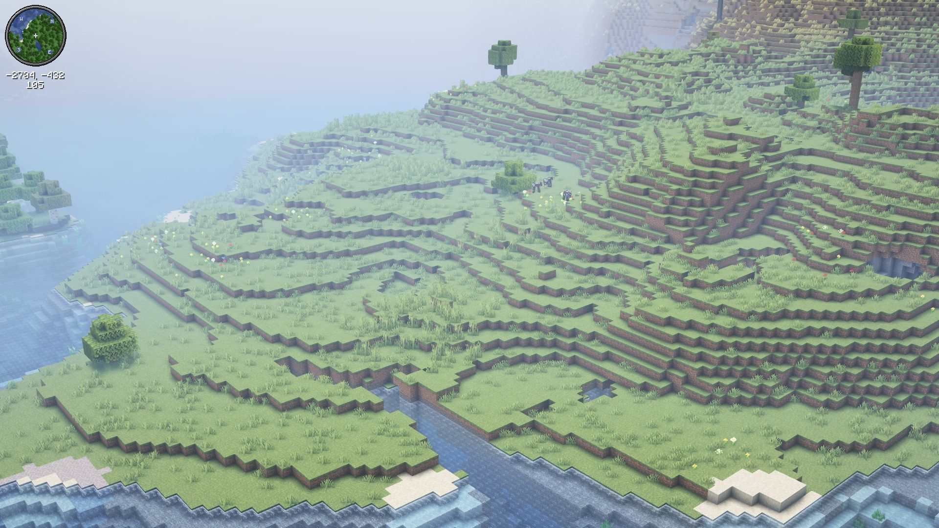 Large flat areas are no longer present (Image via Sportskeeda Gaming || Mojang Studios)