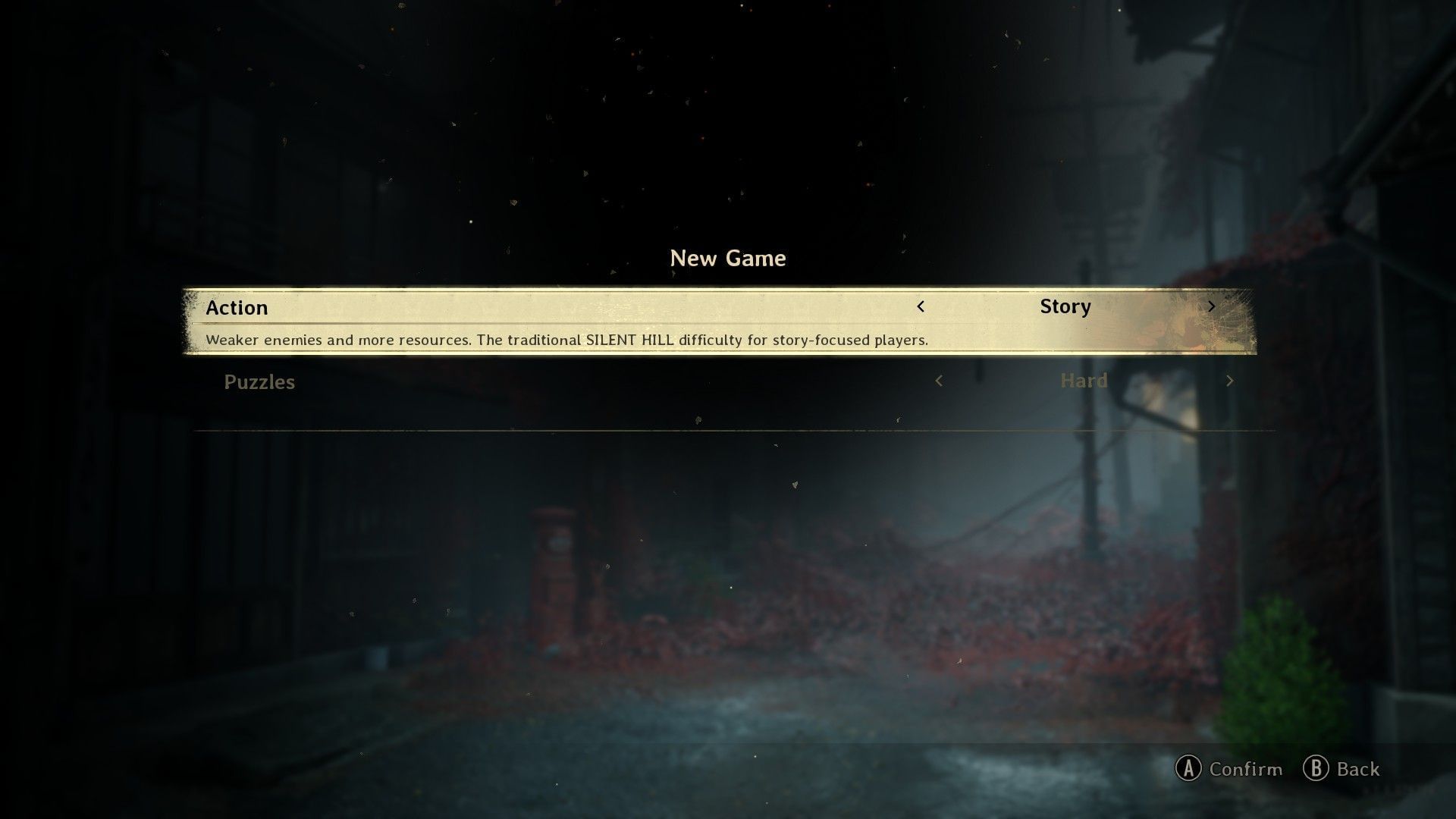 Difficulty settings (Image via Konami)