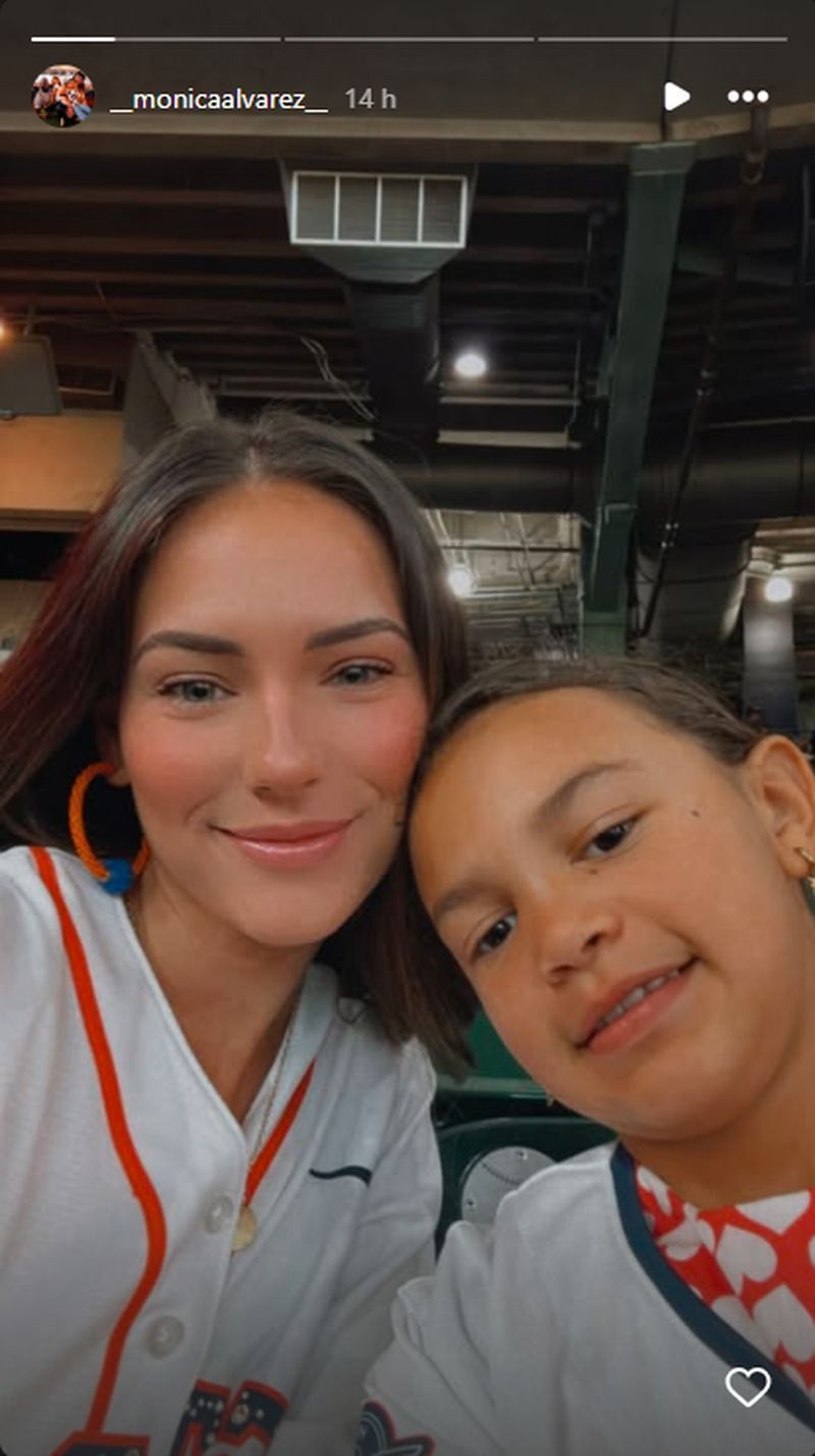 Yordan Alvarez&#039;s wife, Monica ,shared an image with her daughter Mia on a social media platfrom .(Via Instagram)