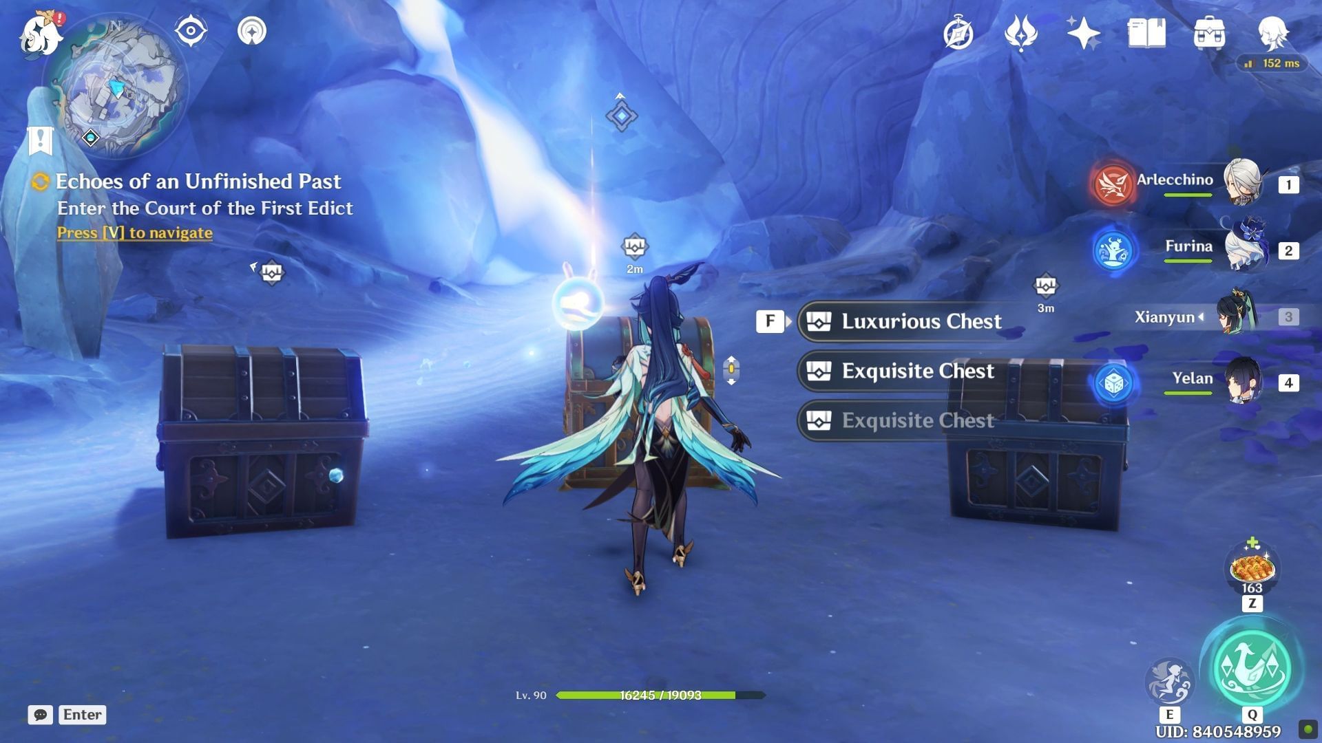 Open the chests and enter the Court of the First Edict (Image via HoYoverse)