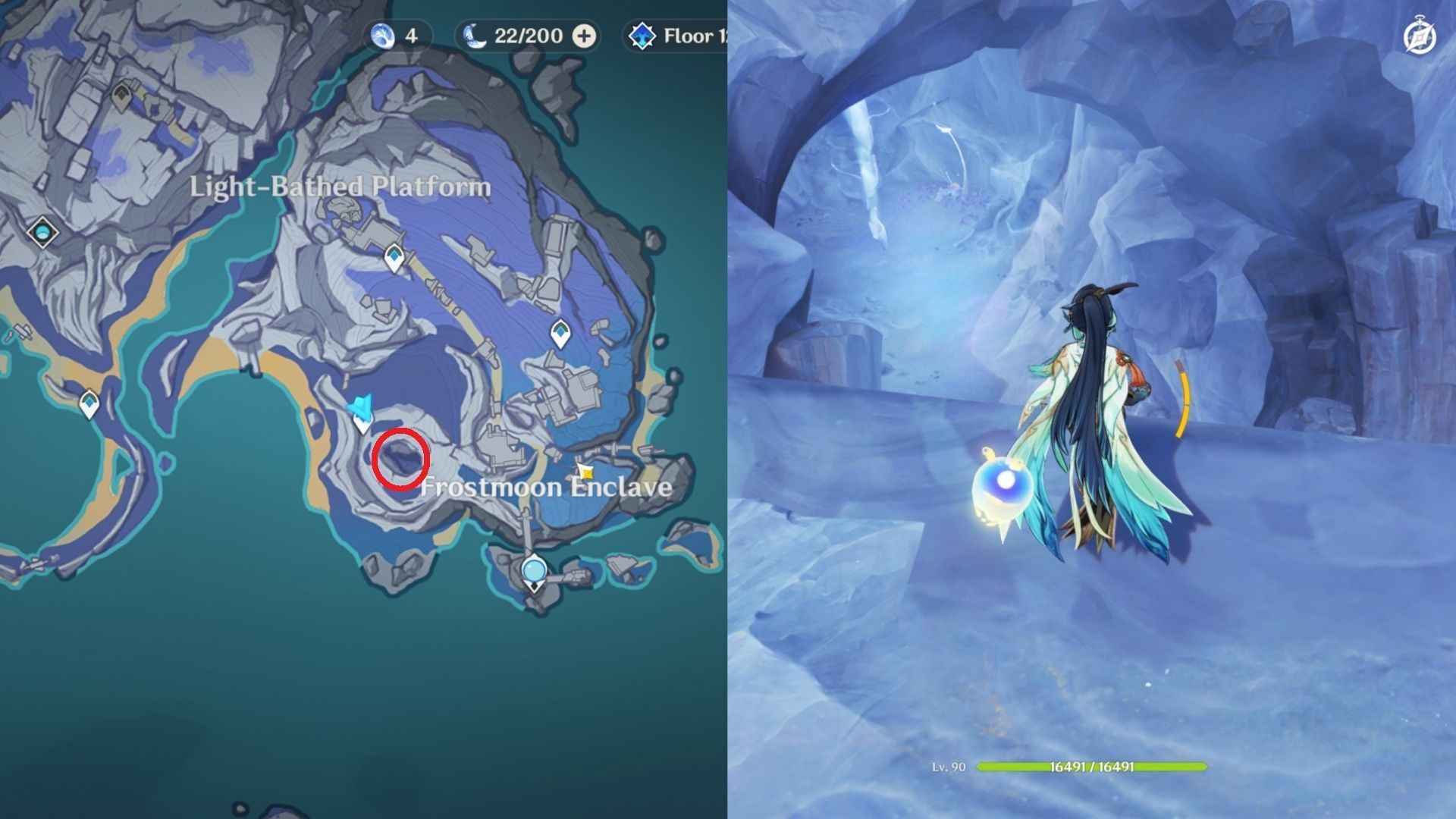 The Mirrors, the Maze, and the Tsar quest location (Image via HoYoverse)