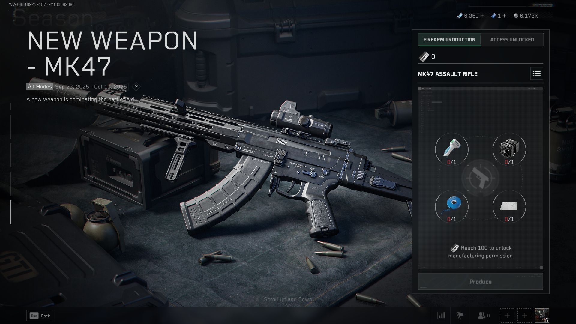 Manufacturing process for the MK47 (Image via Sportskeeda Gaming || TiMi Studio Group)